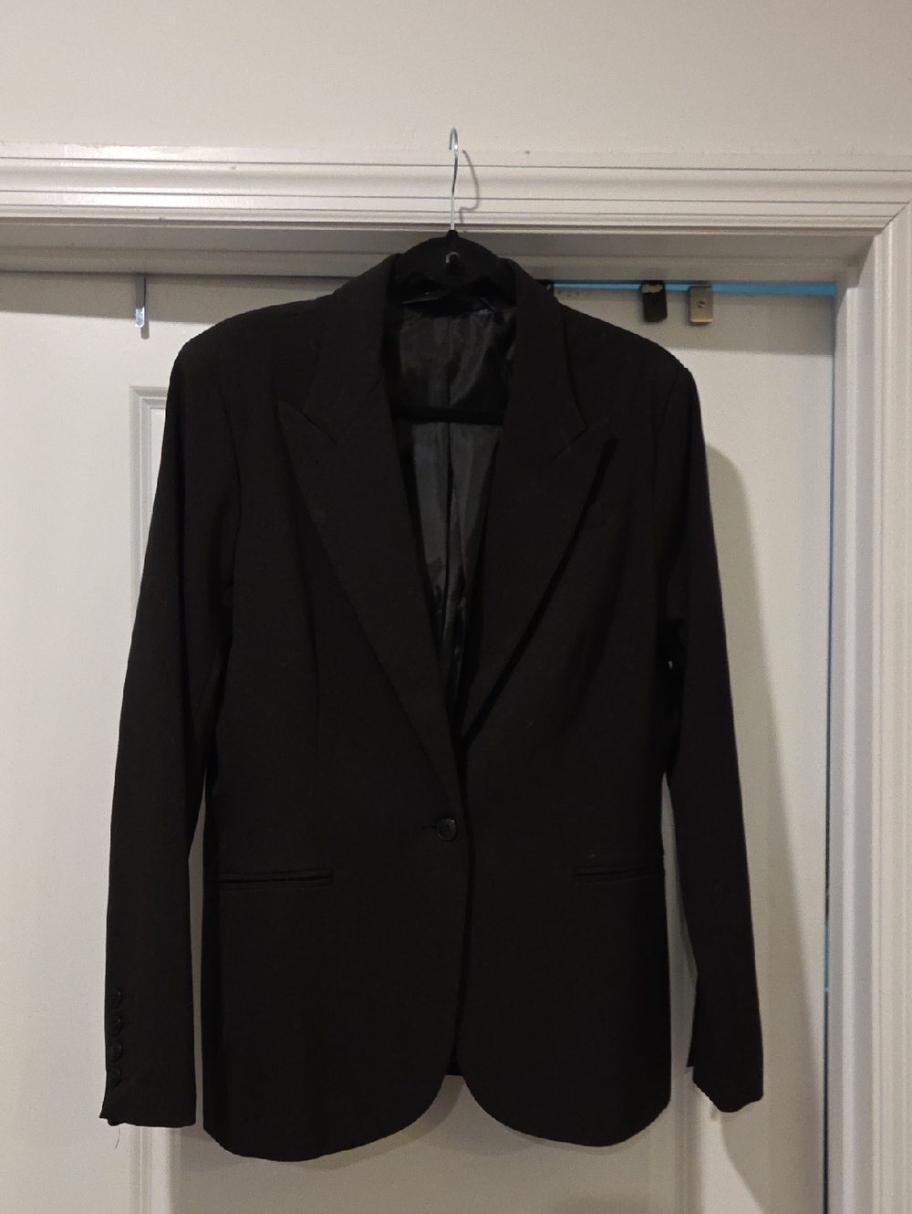 Norma Kamali Black Single-Button Blazer Size 18!